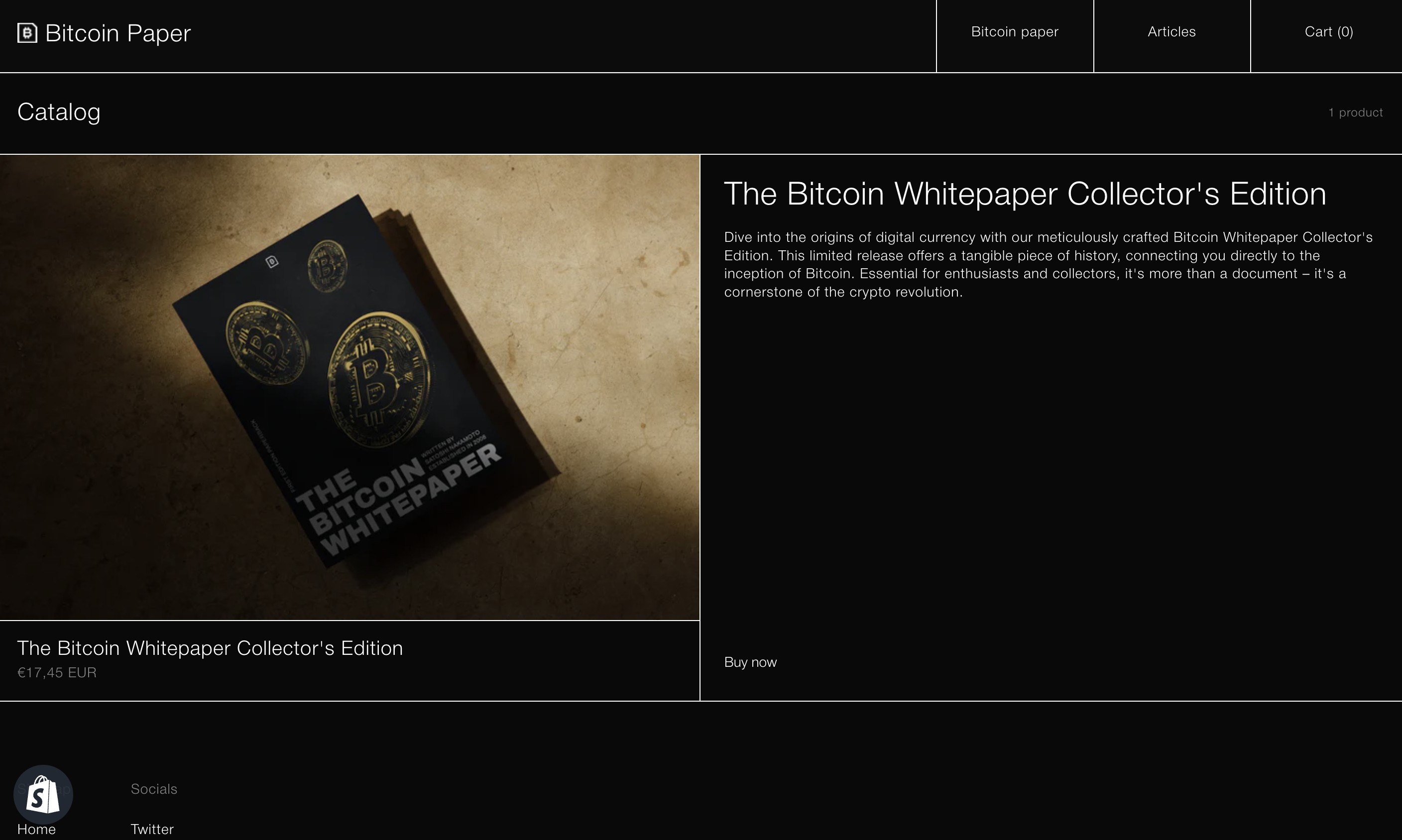 Catalog Bitcoin Paper